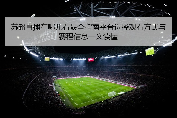 苏超直播在哪儿看最全指南平台选择观看方式与赛程信息一文读懂